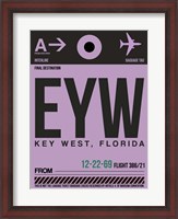 Framed EYW Key West Luggage Tag I