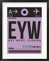 Framed EYW Key West Luggage Tag I