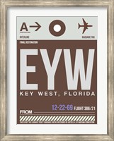 Framed EYW Key West Luggage Tag II
