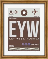Framed EYW Key West Luggage Tag II