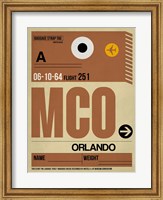Framed MCO Orlando Luggage Tag I