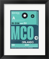 Framed MCO Orlando Luggage Tag II