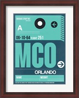 Framed MCO Orlando Luggage Tag II