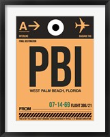 Framed PBI West Palm Beach Luggage Tag I