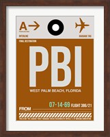 Framed PBI West Palm Beach Luggage Tag II