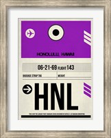 Framed HNL Honolulu Luggage Tag I