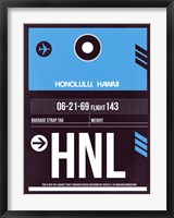 Framed HNL Honolulu Luggage Tag II