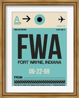 Framed FWA Fort Wayne Luggage Tag I