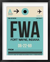 Framed FWA Fort Wayne Luggage Tag I