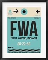 Framed FWA Fort Wayne Luggage Tag I