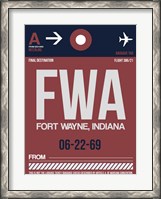 Framed FWA Fort Wayne Luggage Tag II