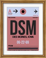 Framed DSM Des Moines Luggage Tag I