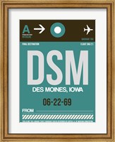 Framed DSM Des Moines Luggage Tag II
