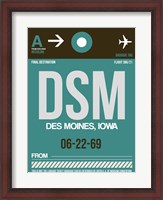 Framed DSM Des Moines Luggage Tag II