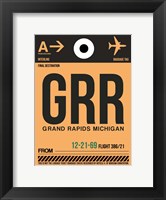 Framed GRR Grand Rapids Luggage Tag I