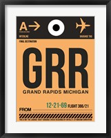 Framed GRR Grand Rapids Luggage Tag I
