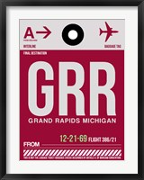 Framed GRR Grand Rapids Luggage Tag II