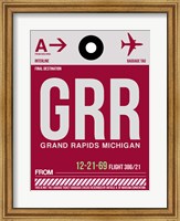 Framed GRR Grand Rapids Luggage Tag II