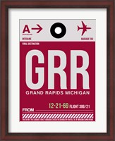 Framed GRR Grand Rapids Luggage Tag II