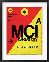 Framed MCI Kansas City Luggage tag I