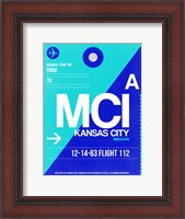 Framed MCI Kansas City Luggage tag I