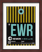Framed EWR Newark Luggage Tag II