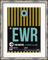 Framed EWR Newark Luggage Tag II