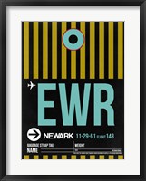 Framed EWR Newark Luggage Tag II