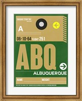 Framed ABQ Albuquerque Luggage Tag I