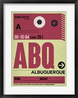 Framed ABQ Albuquerque Luggage Tag II