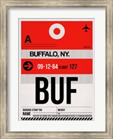 Framed BUF Buffalo Luggage Tag I