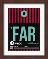 Framed FAR Fargo Luggage Tag I