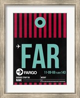 Framed FAR Fargo Luggage Tag I