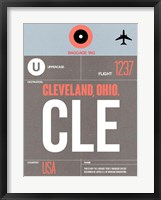 Framed CLE Cleveland Luggage Tag II