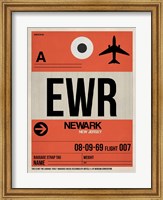 Framed EWR Newark Luggage Tag I