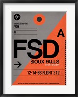 Framed FSD Sioux Falls Luggage Tag I