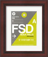 Framed FSD Sioux Falls Luggage Tag II