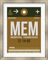 Framed MEM Memphis Luggage Tag I