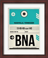 Framed BNA Nashville Luggage Tag II