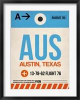 Framed AUS Austin Luggage Tag I