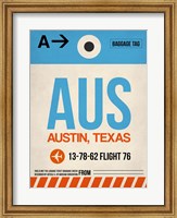 Framed AUS Austin Luggage Tag I