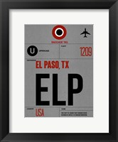 Framed ELP El Paso Luggage Tag I