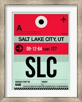 Framed SLC Salt Lake City Luggage Tag I
