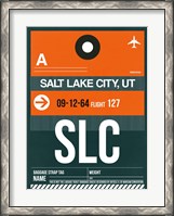 Framed SLC Salt Lake City Luggage Tag II