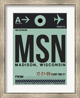 Framed MSN Madison Luggage Tag I