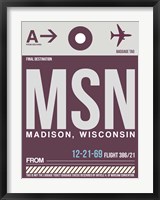 Framed MSN Madison Luggage Tag II