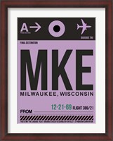 Framed MKE Milwaukee Luggage Tag I