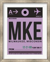 Framed MKE Milwaukee Luggage Tag I