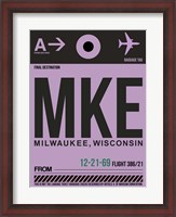 Framed MKE Milwaukee Luggage Tag I