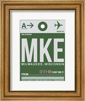 Framed MKE Milwaukee Luggage Tag II